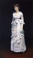 Lady in White Gown, c.1885, chase