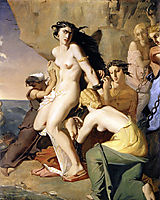 Andromeda Chained to the Rock by the Nereids, 1840, chasseriau