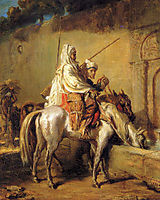 Arabes faisant boire leurs chevaux, 1851, chasseriau