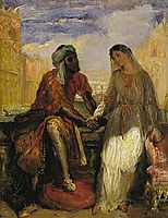 Othello and Desdemona in Venice, 1850, chasseriau