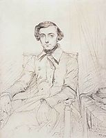 Portrait of Alexis de Tocqueville, 1844, chasseriau