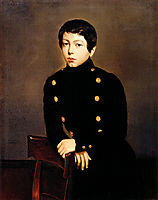 Portrait of Ernest Chasseriau, The Painter-s Brother in the Uniform of the Ecole Navale in Brest about the Age of 13, 1835, chasseriau