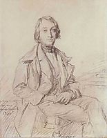 Portrait of Jean-Gaspard-Flix Larcher Ravaisson-Mollien, 1846, chasseriau