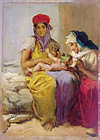 Young Moorish Woman Nursing Her Child, 1850, chasseriau