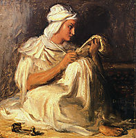 Young Taleb, Arab Poet, 1850, chasseriau