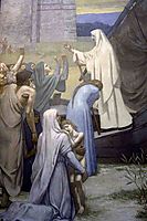 St. Genevieve Bringing Supplies to the City of Paris after the Siege , chavannes