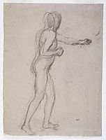 Study of a Standing Male Nude, 1882, chavannes