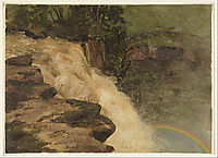 A Waterfall in Colombia, 1853, church