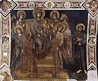 Madonna Enthroned with the Child, St. Francis and Four Angels , 1280, cimabue