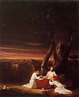 Angels Ministering to Christ in the Wilderness, 1843, cole