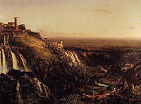 The Cascatelli, Tivoli, Looking Towards Rome, 1832, cole