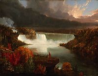 Distant View of Niagara Falls, 1830, cole