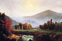 Morning Mist Rising, Plymouth, New Hampshire, A View in the United States of America in Autumn, 1830, cole