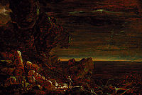 The Pilgrim of the World at the End of His Journey (part of the series The Cross and the World), c.1847, cole