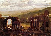 The Ruins of Taormina, 1842, cole