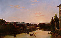 Sunset of the Arno, 1837, cole