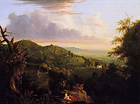 View of Monte Video Seat of Daniel Wadsworth, 1828, cole