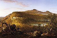 A View of the Two Lakes and Mountain House, Catskill Mountains, Morning, 1844, cole