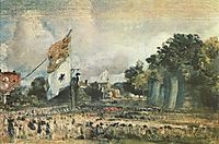 Celebration of the General Peace of 1814 in East Bergholt, 1814, constable