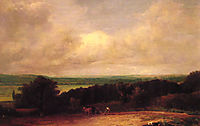 Landscape Ploughing Scene In Suffolk, 1814, constable