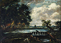 Study for The Leaping Horse (View on the Stour), constable