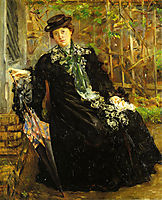 In a Black Coat, 1908, corinth