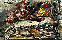 Meat and Fish at Hiller-s Berlin, 1923, corinth