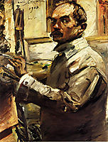 Self-Portrait in a White Smock, 1918, corinth