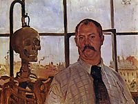 Self-portrait with Skeleton, 1896, corinth