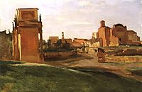 The Arch of Constantine and the Forum, Rome, 1843, corot