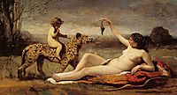 Bacchante with a Panther, 1860, corot