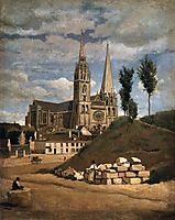 Chartres Cathedral, 1830, corot
