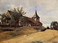 The Church at Lormes, c.1842, corot
