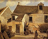 Courtyard of a bakery near Paris (Courtyard of a House near Paris), c.1865, corot