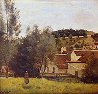 The Evaux Mill at Chiery, near Chateau Thierry, c.1860, corot