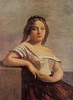 The Fair Maid of Gascony (The Blond Gascon), 1850, corot