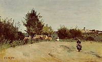 Field above the Village (Marcoussis), c.1865, corot
