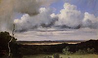 Fontainebleau, Storm over the Plains, 1822, corot