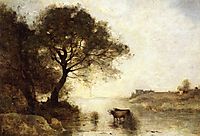 A Ford with Large Trees, c.1870, corot