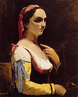 Italian Woman with a Yellow, c.1870, corot