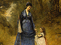 Madame Stumpf and Her Daughter, 1872, corot