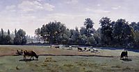 Marcoussis Cows Grazing, 1850, corot