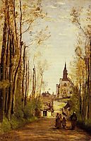 Marissal, Path to the Front of the Church, 1866, corot