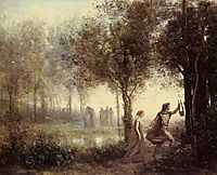 Orpheus Leading Eurydice from the Underworld, 1861, corot