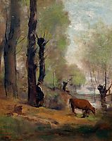 Peasant Woman Watering Her Cow, c.1870, corot