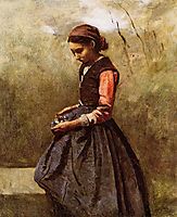 Pensive Young Woman, c.1870, corot