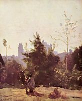 Recollections of Pierrefonds, 1861, corot