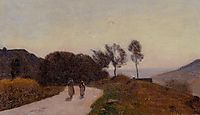 A Road in the Countryside, Near Lake Leman, 1855, corot