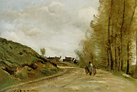 The Road in Gouvieux , corot