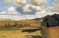 The Roman Campagna with the Claudian Aqueduct, 1828, corot